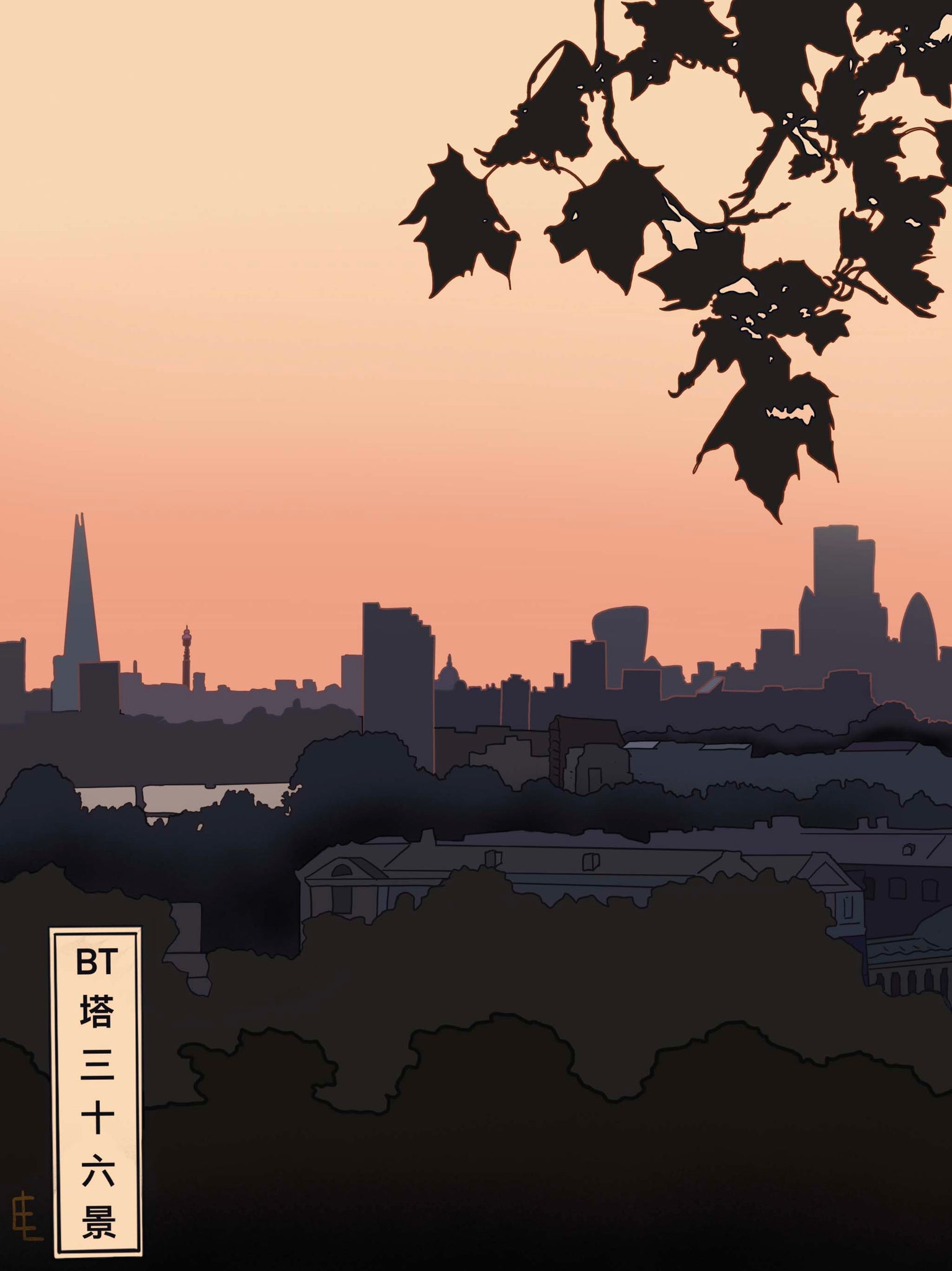 ‘Twilight’: BT Tower from Greenwich Park