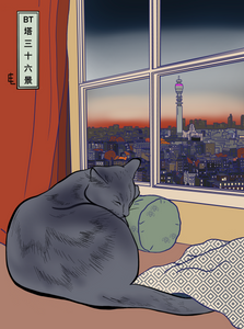 ‘London Dreams’: Sleeping Cat and BT Tower