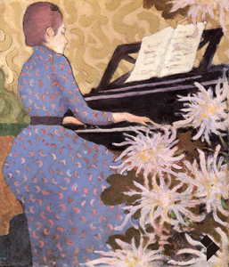 A Young Woman by the Piano