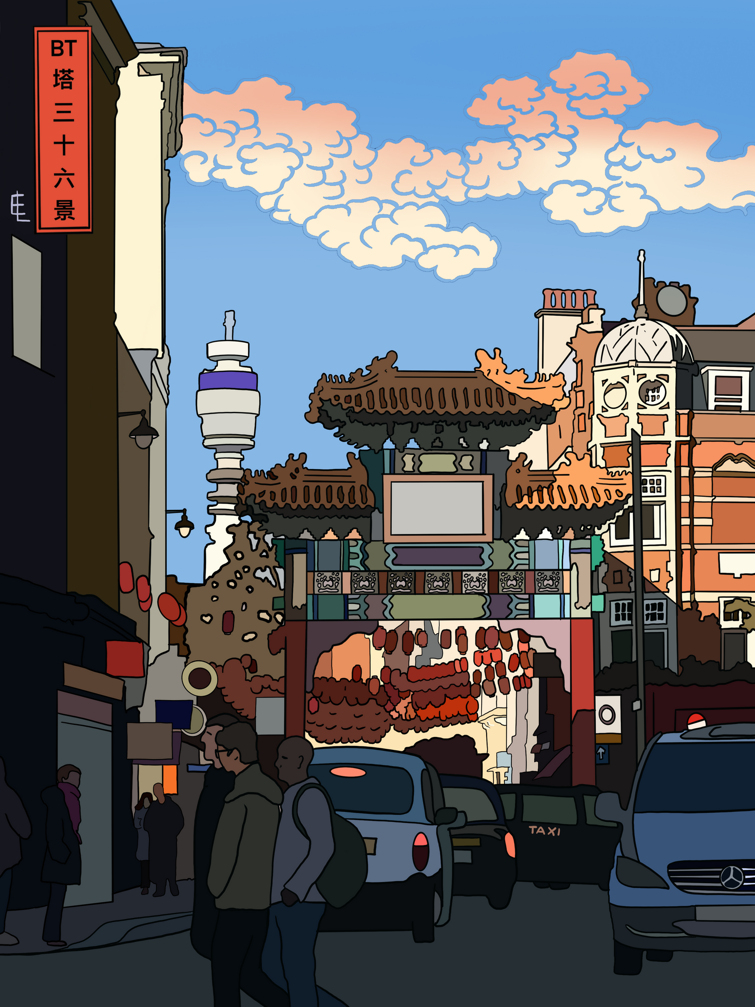 BT Tower From Chinatown
